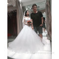 luweiya very long tail ladies wedding dress